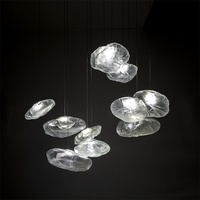 Luminaire suspendu en verre et fer LED de style nordique minimaliste pour salons, salles à manger, comptoirs de bar, vitrines, centres de vente