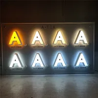 Lettres en acrylique 3D à éclairage latéral GFace haute luminosité avec bandes LED étanches IP65 pour la publicité automobile et en bar