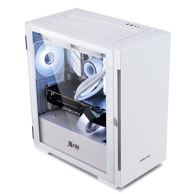 Glass Side Panel Middle Tower ATX/MATX/ Mini ITX Cube Custom Gaming Computer Case PC Supports 360 Water-cooled Heat Dissipation