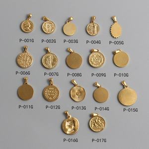 Abalorios de Acero Inoxidable 316L 18K de Lujo Personalizables, Diseño de Monedas Romanas Antiguas para Fabricación de Joyas al por Mayor - Product Image 2