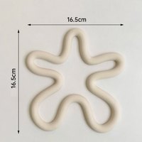 Nouveaux sous-verres en silicone de style nordique, inaltérables, utilisables comme supports géométriques abstraits pour plantes suspendues et sous-verres isolants pour la maison