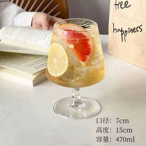 Classic PP Brand Whiskey Wine Glass-with Handle Short Stem Wide Bowl Crystal Clear for Hotel <b>Bar</b> & Home Use - Product Image 6