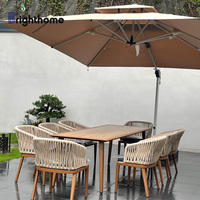 Ensemble de mobilier de jardin en aluminium imperméable pour terrasse, table et chaises, idéal pour restaurant extérieur - Vente en gros