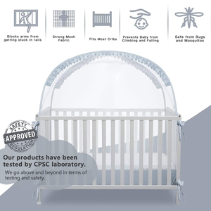 Elegante mosquitera cuadrada de satén con encaje para cuna de bebé, plegable, tipo tienda de campaña, para verano, protectora para dormitorio - Product Image 2