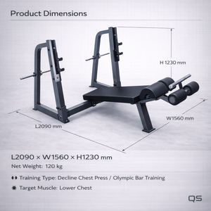 Panca Declinabile Professionale QS Olympi - Macchina Commerciale per Chest Press a Carico di Pesi per Palestre di Lusso e Centri Fitness - Product Image 5