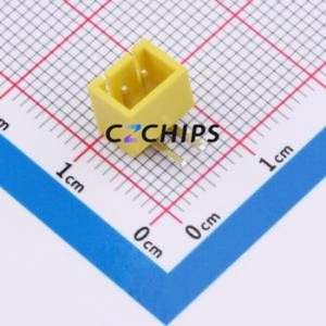 WAFER-HA2.54-2PWZ-H62 Wire-to-Board Pin Header Bent Lead Through Hole,P=2.54mm Connector 1x2P 2.5mm Right Angle Insert XHB - Product Image 1