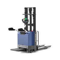 Chariot élévateur électrique autoporté HSRS1501 1500 kg avec plateforme pour le chargement de palettes