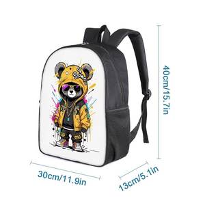 Рюкзак из полиэстера с рисунком медведя для мальчиков и девочек, лучший подарок, школьные сумки с 3D-мультяшным принтом, вместимость 20-35 л - Product Image 2
