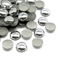 CY 8 Strass thermocollants de haute qualité, demi-ronds, en aluminium, 2mm-10mm, pour la décoration de vêtements, chaussures et sacs