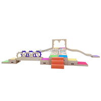 Cadre en bois Soft Play Set Balance Training Équipement de terrain de jeu intérieur pour enfants d'âge préscolaire