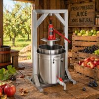 Presse-fruits manuelle hydraulique 12/22/36L pour la maison, presse à jus en acier inoxydable pour raisins, myrtilles, mûres