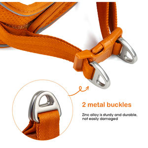 Precio de fábrica Henshine Malla de dos lados Suave Fácil de usar y liberar Hebilla de metal Reflectante Exterior Arnés para perros - Product Image 5