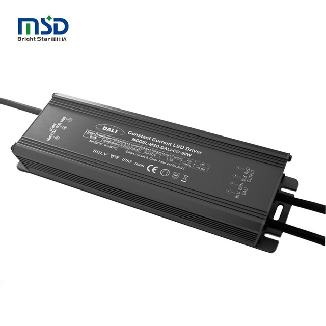60W DALI Constant Current Driver IP20 27-40VDC Output 1000-1500mA Smart Control System Compatible for Industry Use