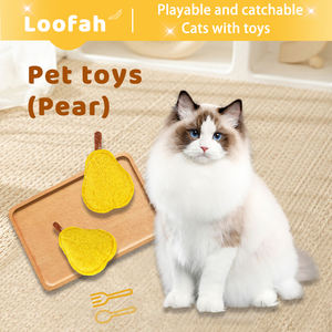Juguete de seda para gatos con forma de calabaza, herramientas para limpiar y rechinar los dientes, para el autoentretenimiento, suministros transfronterizos para mascotas, marca Loofah, peras de menta para gatos - Product Image 1