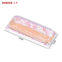 Sunzza paquete gran oferta desechable mascota rosa azul plástico sushi caja para ir sashimi embalaje contenedor
