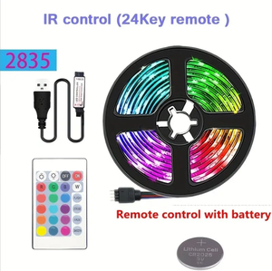 Kit de ruban LED RGB SMD3535 à basse tension 5V, auto-adhésif, flexible et à intensité variable, pour éclairage de fond de télévision et chambre à coucher - Product Image 2