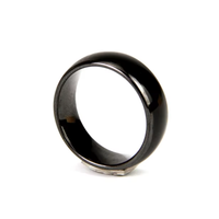 Cincin Pintar RFID Keramik Tanpa Kontak Custom ISO Pembayaran Sosial 424 DNA NFC 13.56MHz Bisnis Hotel Keanggotaan Chip 213 215 216