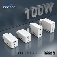 Pengisi Daya Cepat Daya Tinggi Tipe C 100w PD QC PPS KC QC3.0 Adaptor Dinding USB 25W 45W 65W 90W 100W 150W Sertifikat KC Pengisi Daya GaN