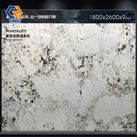 Losas de Piedra Sinterizada Gris de Gran Formato de 800x2600 mm, Azulejos para Paredes y Pisos, Bordes Modernos para Dormitorios, Uso Interior, Antibacterianos, Antideslizantes
