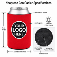 Support isotherme personnalisé en néoprène pour canettes et bouteilles de bière 12oz 16oz, avec logo par sublimation, portable