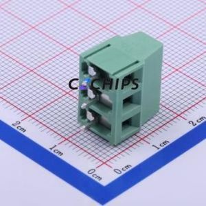 JL500-50803G01 Screw Terminal Block Through hole Component (THT),P=5.08mm Connector 1x3P 5.08mm Green Through Hole - Product Image 2