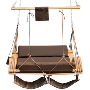 स्थानिक इनडोर आउटडोर डबल नेमी डीलक्स लटका हैममॉक लाउगर कुर्सी लकड़ी की प्रेमी सीट कुर्सी - Product Image 1
