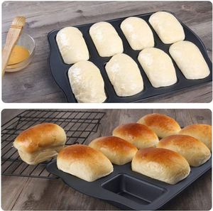 Feuille à biscuits en acier plat flexible 3 en 1 moules à toast Kit boîte <span class=keywords><strong>moule</strong></span> à pain en <span class=keywords><strong>papier</strong></span> moules à <span class=keywords><strong>muffins</strong></span> 24 12 moules à mousse gâteau anneau ensemble S - Product Image 4