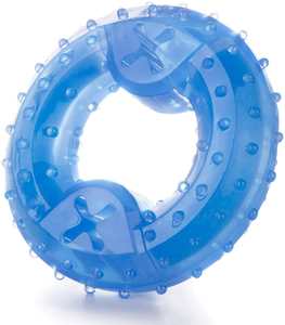 Cool Summer Dog Chew Toys TPR Frozen Ice Anneau de dentition avec des friandises Fun Pet Teether pour chiens de dentition - Product Image 1