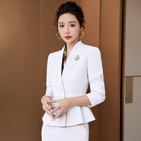 Costume professionnel pour femmes, automne/hiver 2024, élégant et tendance, ensemble jupe OL pour les employées de bureau, tenue de travail formelle