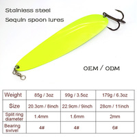 Leurre crankbait imprimé à paillettes en acier inoxydable de 8/9 pouces, style européen et américain, le plus vendu à l'international, pour la pêche au bar.