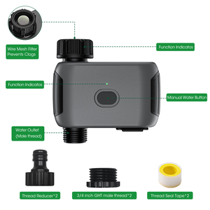Bluetooth waterting hẹn giờ 2 cửa hàng thủy lợi nước hẹn giờ vườn tưới nước hệ thống điều khiển sgw03b + Gateway wg04 - Product Image 4