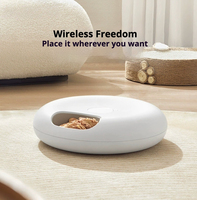 Distributeur automatique de nourriture pour animaux de compagnie à 6 repas pour aliments humides avec pack de glace, batterie au lithium 3600 mAh, WiFi sans fil, distributeur de nourriture pour chat avec LED, anti-pattes accrochées