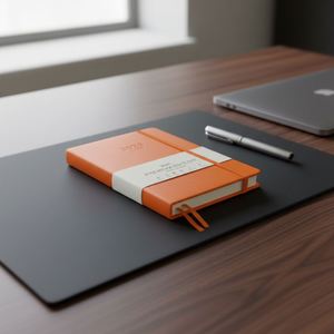 Personalized Soft Touch Custom Logo Holographic Printing Leather Hardcover Saddle Stitching A5 Notebook Customizable Options - Product Image 2