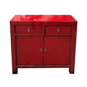 أثاث كلاسيكي عتيق عالي اللمعان خزانة جانبية من الخشب الصلب لوحة عتيقة صينية من جانسو - Product Image 4