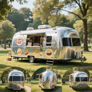 2025 Mobile <b>Kitchen</b> Trailer Fully Equipped Restaurant Food Truck With Freezer For Sale Europe Us - Product Image 5