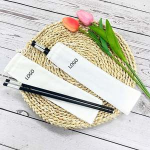 Sacs d'emballage personnalisés pour baguettes, sac en coton avec cordon de serrage pour baguettes, couteau et fourchette - Product Image 2