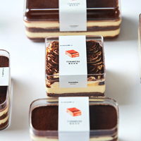 Tasses à dessert Boîtes avec couvercles Contenants à biscuits Tiramisu pour fruits, pouding, mousse, tasses Parfait avec couvercles