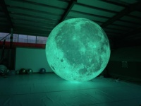 Décoration lune gonflable LED blanc chaud de 3 m pour promotion publicitaire de marque en zone touristique