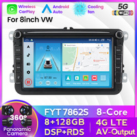 MEKEDE 8core lecteur dvd de voiture Radio stéréo GPS WIFI petit écran pas de machine de contrôle pour 8 pouces VW