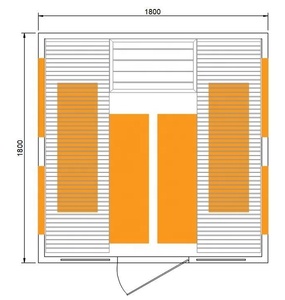 <span class=keywords><strong>Sauna</strong></span> <span class=keywords><strong>mobile</strong></span> de luxe pour 2 personnes, faible EMF, <span class=keywords><strong>sauna</strong></span> infrarouge lointain intérieur avec chaise longue - Product Image 6