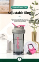 Paquete de 2 Botellas Mezcladoras de Proteínas de 28 oz a Prueba de Fugas con 2 Batidores de Alambre |   Negro/Transparente para Mezclas y Batidos de Proteínas