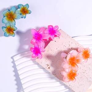 Pinzas de Pelo con Flores de 10 cm, Pinzas de Pelo Acrílicas Modernas y Elegantes para Mujer, Accesorios para el Cabello - Product Image 5