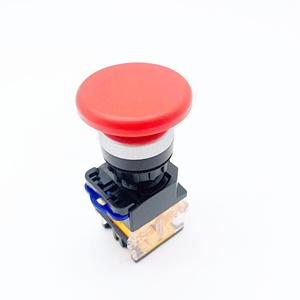 Bouton poussoir champignon momentané à réinitialisation automatique 22 mm LAY50-22D-11M LA38-11M, rouge, vert, jaune, 10A - Product Image 5