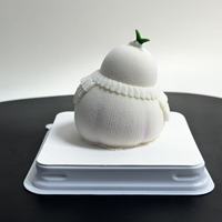 Gâteau Mousse Halal Certifié à la Crème de Fromage Faible en Gras, en Forme d'Oiseau de Dessin Animé, Sucré Naturellement et aux Fruits