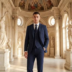 Costume élégant pour <span class=keywords><strong>homme</strong></span>, 5 pièces, coupe ajustée, style élégant pour <span class=keywords><strong>soirée</strong></span> - Product Image 2