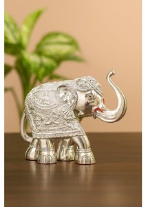 Pure Gold Silver Coated <b>Elephant</b> Showpiece Decorative <b>Elephant</b> Statue for Home <b>Decor</b> Good Luck Pooja Vastu Two <b>Elephant</b> Set - Product Image 5