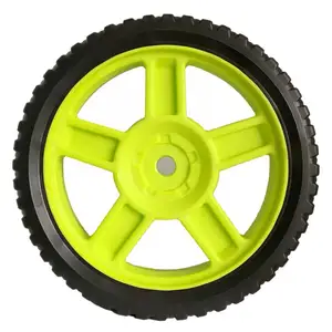 8 pouces en plastique pp hub pvc roue de pneu pour tondeuse à gazon roue de générateur, roues de chariot plaine