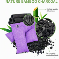 Sachets désodorisants parfumés au charbon de bois avec crochet de suspension, absorbeurs d'odeurs et d'humidité pour placard, voiture, rangement de chaussures