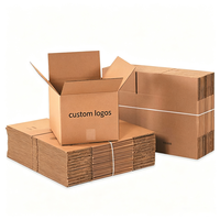 Boîte d'expédition en carton ondulé personnalisée avec logo, taille sur mesure, conception gratuite, emballage plat empilable, recyclable, carton de chaîne du froid enduit de cire, vente en gros