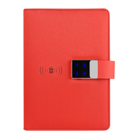 Agenda numérique intelligent avec couverture DIY, format A5, en cuir PU, chargeur sans fil USB, batterie externe 10000 mAh, carnet de notes multifonctionnel pour les affaires